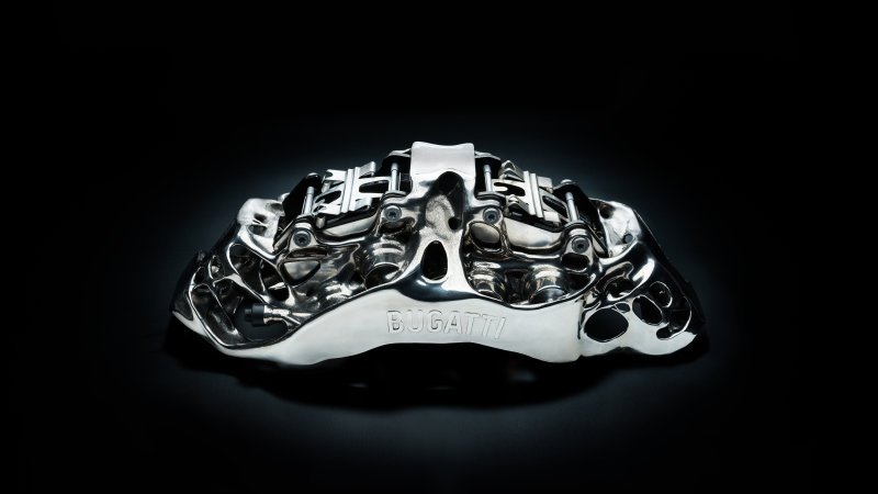 3D-печать металлом тормозного суппорта Bugatti