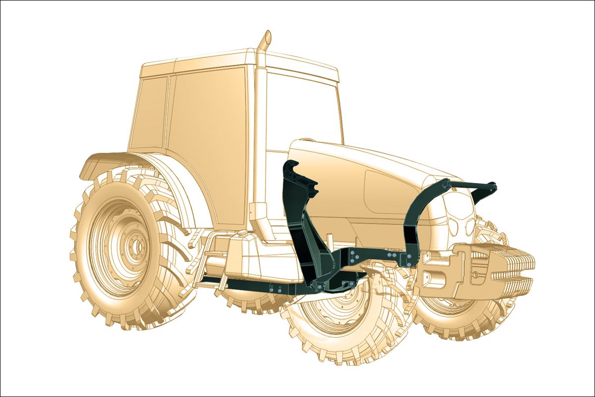 3D-модель трактора