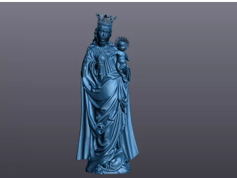 3D‑сканирование для создания копии скульптуры Мадонны с младенцем