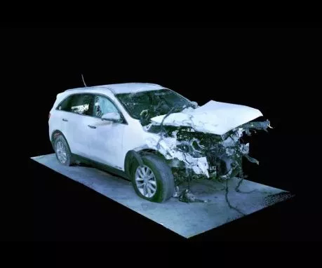 Сканирование разбитого автомобиля