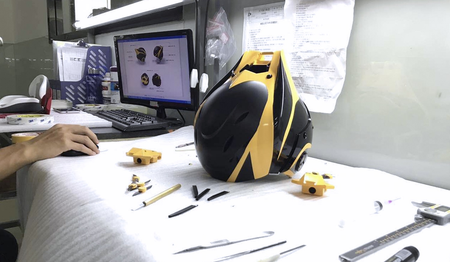3D-печать прототипа горнолыжного шлема
