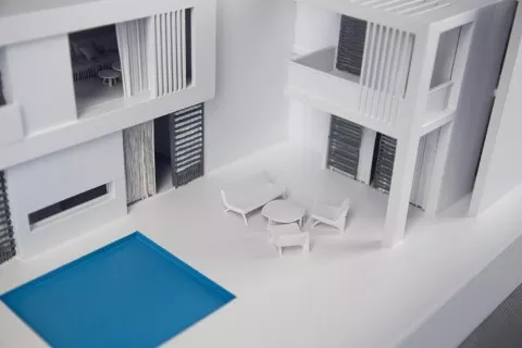Детальная 3D‑печать архитектурной модели виллы